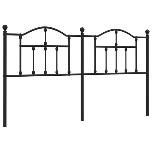 Udskiftningsgavl til dobbeltseng 180 cm - metal, sort