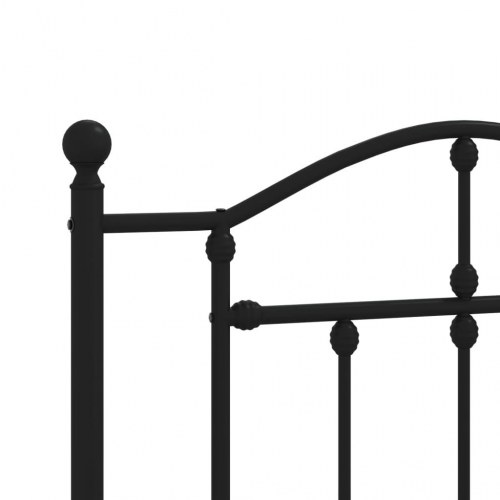 Sengegavl 90 cm metal sort