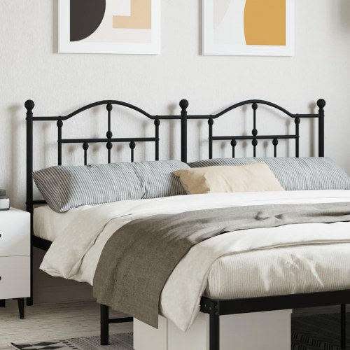 Sengegavl 160 cm i metal - sort, klassisk design
