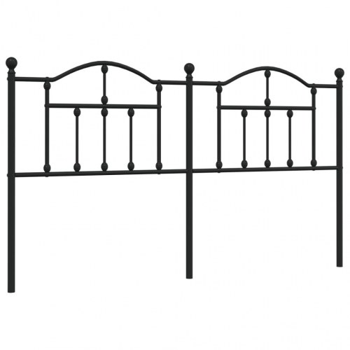 Sengegavl 160 cm i metal - sort, klassisk design