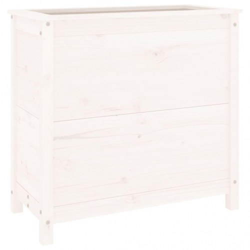 Plantekasse 82,5x40x78 cm massivt fyrretræ hvid