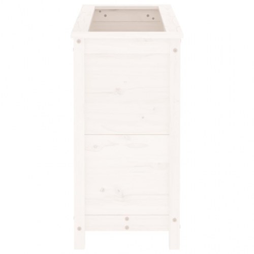 Plantekasse 82,5x40x78 cm massivt fyrretræ hvid
