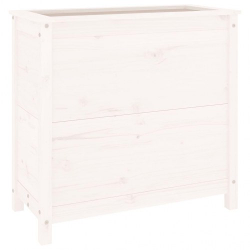 Plantekasse 82,5x40x78 cm massivt fyrretræ hvid