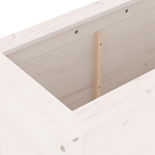 Plantekasse 82,5x40x78 cm massivt fyrretræ hvid