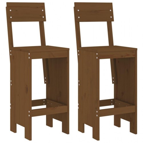Barstole 2 stk. i massivt fyrretræ - 40 x 48,5 x 115,5 cm