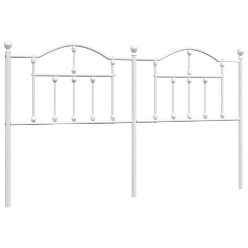 Sengegavl 160 cm metal hvid