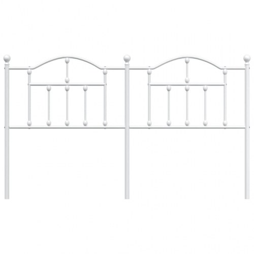 Sengegavl 160 cm metal hvid