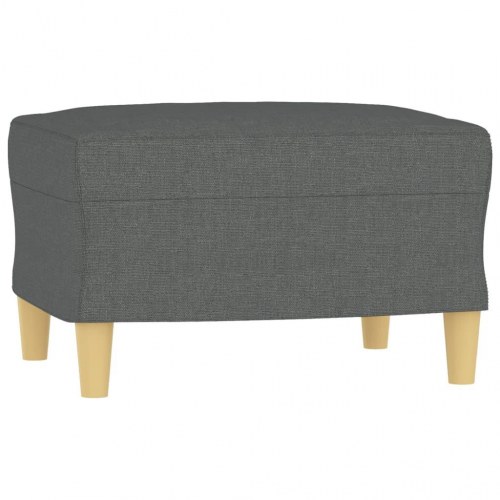 3-personers sofa med fodskammel i stof - mørkegrå, 180 cm