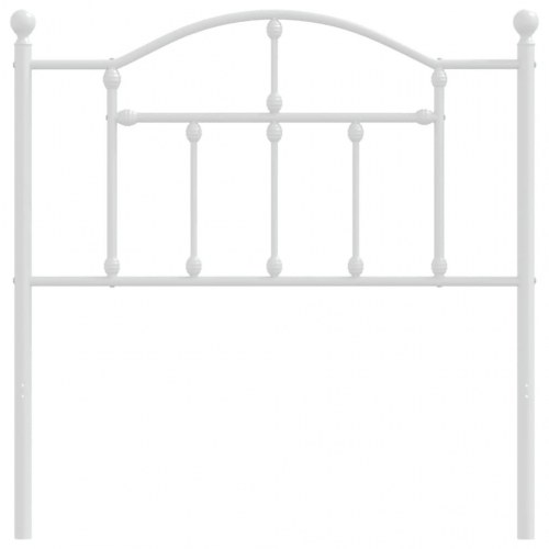 Sengegavl 90 cm metal hvid