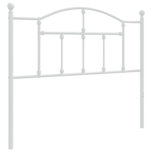 Sengegavl 107 cm metal hvid