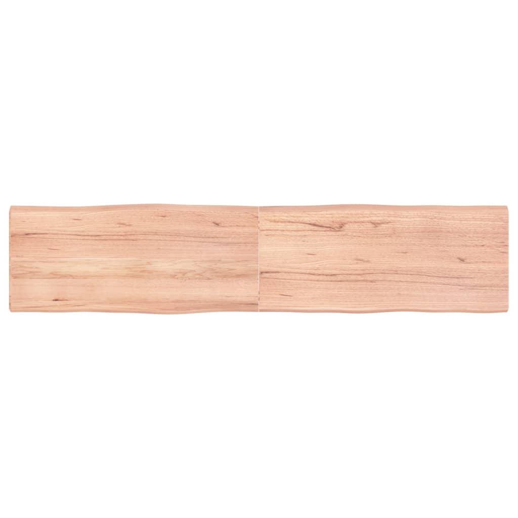 bordplade 180x40x(2-4) cm naturlig kant behandlet træ lysebrun