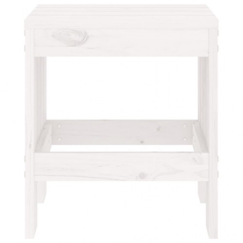 Haveskamler 2 stk. - 40 × 36 × 45 cm - massivt fyrretræ, hvid