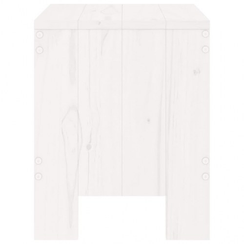 Haveskamler 2 stk. - 40 × 36 × 45 cm - massivt fyrretræ, hvid