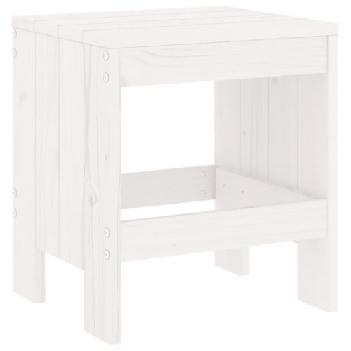 Haveskamler 2 stk. - 40 × 36 × 45 cm - massivt fyrretræ, hvid