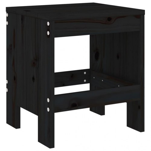 Haveskamler 2 stk. i massivt fyrretræ - sort, 40×36×45 cm