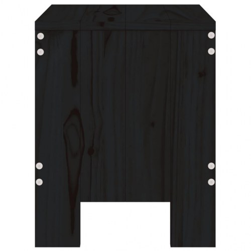 Haveskamler 2 stk. i massivt fyrretræ - sort, 40×36×45 cm