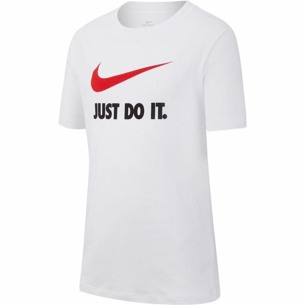 Børne Kortærmet T-shirt Nike Sportswear Hvid 7-8 år