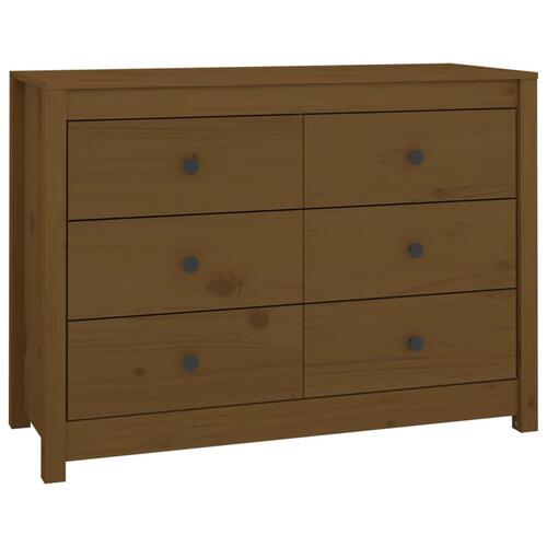 Kommode 100x40x72 cm massivt fyrretræ gyldenbrun