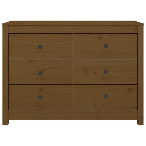 Kommode 100x40x72 cm massivt fyrretræ gyldenbrun