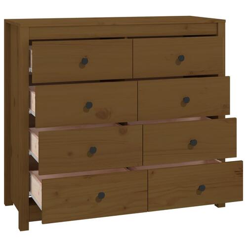 Kommode 100x40x90 cm massivt fyrretræ gyldenbrun
