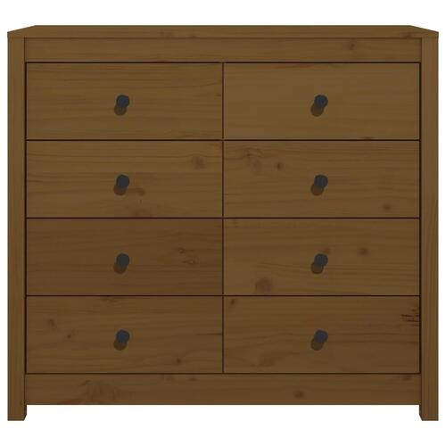 Kommode 100x40x90 cm massivt fyrretræ gyldenbrun