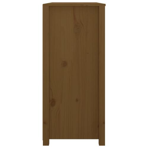 Kommode 100x40x90 cm massivt fyrretræ gyldenbrun
