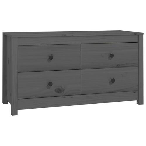 Kommode 100x40x54 cm massivt fyrretræ grå