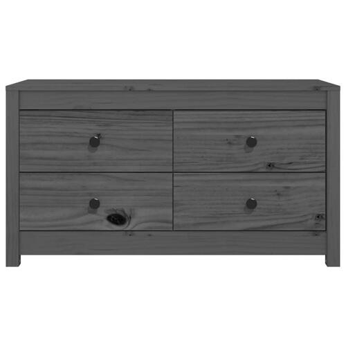 Kommode 100x40x54 cm massivt fyrretræ grå