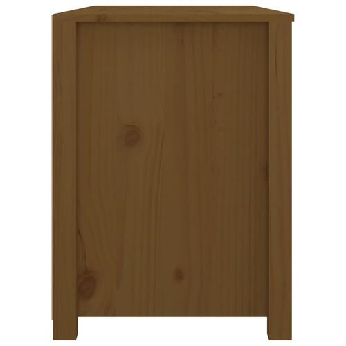 Sideskab 100x40x54 cm massivt fyrretræ gyldenbrun