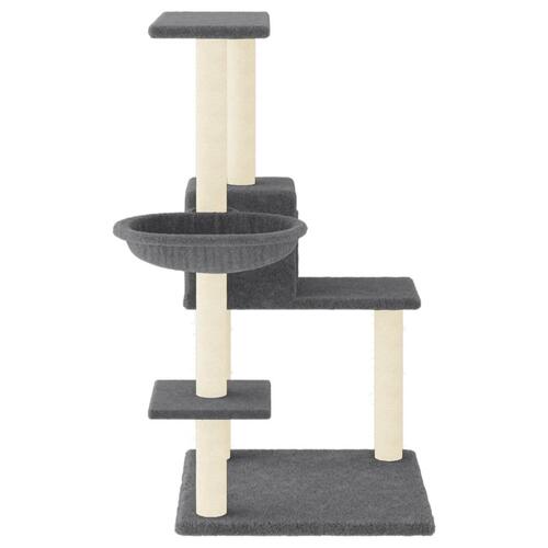 Kradsetræ med sisalkradsestolper 95 cm mørkegrå