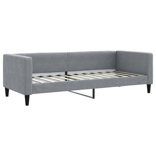Daybed med udtræk og skuffer 80x200 cm stof lysegrå