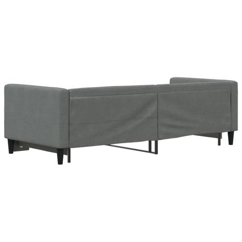 Daybed med udtræk 80x200 cm stof mørkegrå