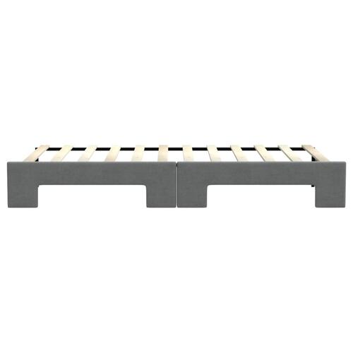 Daybed med udtræk 80x200 cm stof mørkegrå