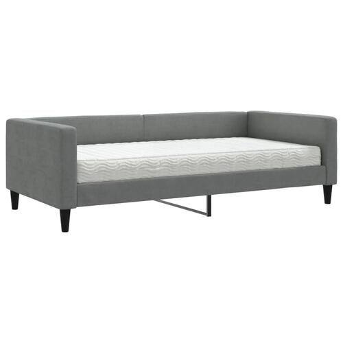 Daybed med madras 100x200 cm stof mørkegrå