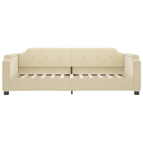 Daybed med udtræk 100 x 200 cm - cremefarvet