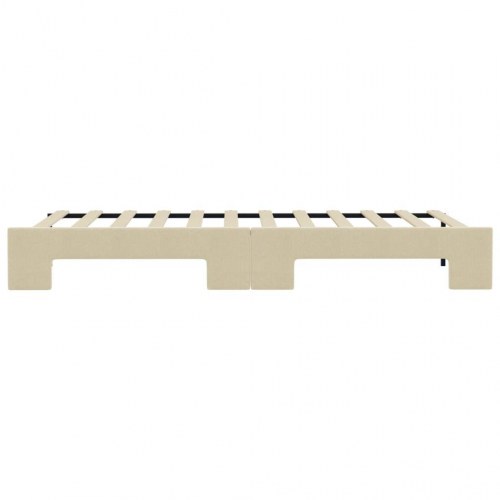 Daybed med udtræk 100 x 200 cm - cremefarvet