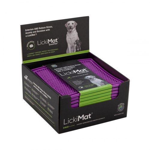 Lickimat Hund Feeder - Lilla TPR slikkemåtte