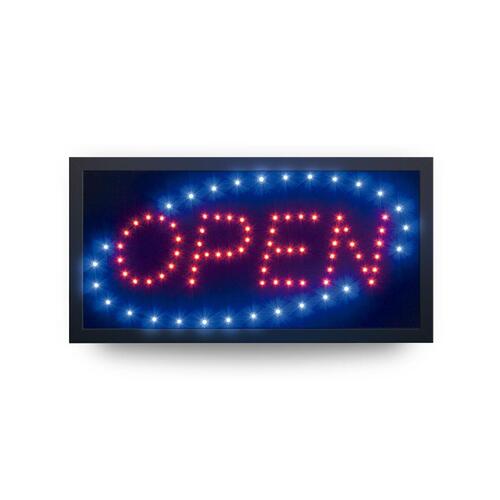 Skilt Securit Open LED Lys 24 x 48 x 2 cm