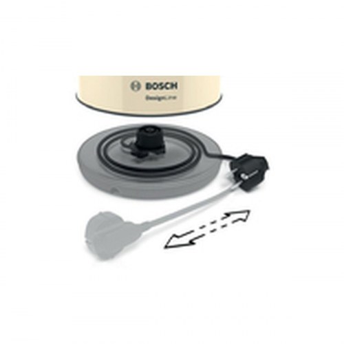 BOSCH DesignLine elkedel TWK4P437, 1,7 l - sort/beige