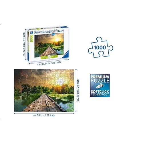 Puslespil Ravensburger 19538 The Wooden Footbridge 1000 Dele