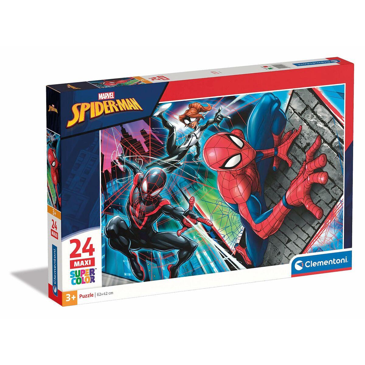 Puslespil Spider-Man Clementoni 24 Dele SuperColor Maxi