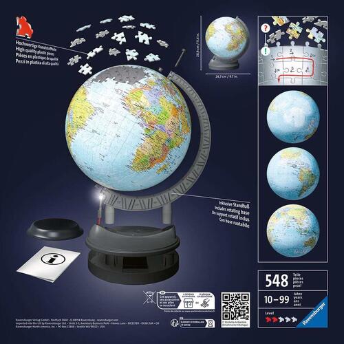 3D Puslespil Ravensburger 11549 Globus Lys