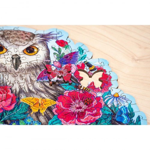 Puslespil Ravensburger træ - Ugle, 150 brikker (10+)