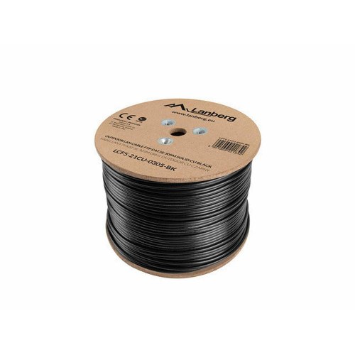 Lanberg FTP Cat5e stift netværkskabel - Sort 305 m (LCF5-21CU-0305-BK)