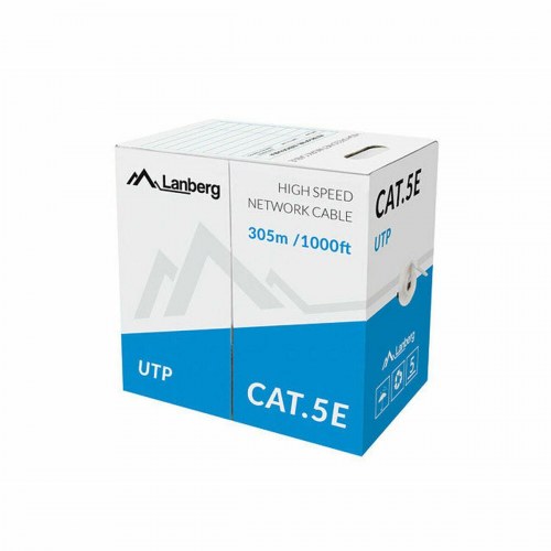 Lanberg UTP Cat5e netværkskabel, stift - Grøn, 305 m