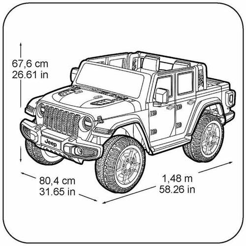 El-bil til børn Feber Rubicon 12 V Jeep