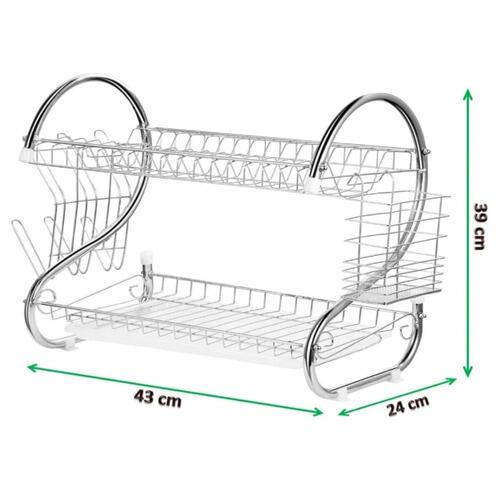 Opvaskestativ til køkkenvask Feel Maestro MR-1025-43 43 x 24 x 39 cm Sølvfarvet
