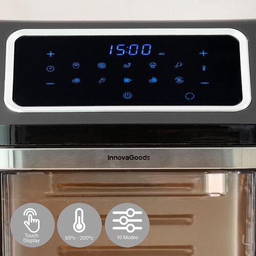 Airfryer Rustfrit stål Sort 12 L 1800 W (OUTLET C)