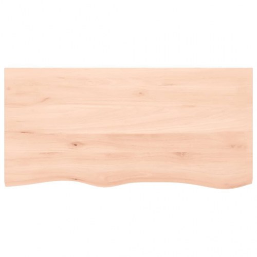 Bordplade til badeværelse 160x50x2 cm massivt træ ubehandlet
