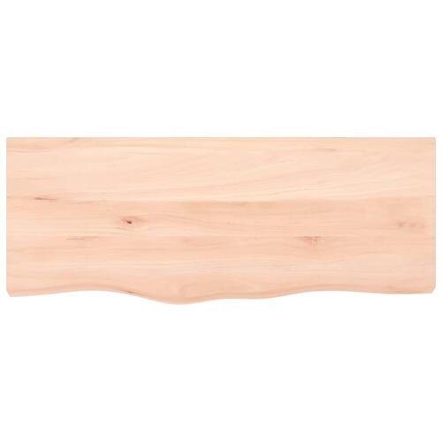 Bordplade 100x40x2 cm ubehandlet massivt egetræ